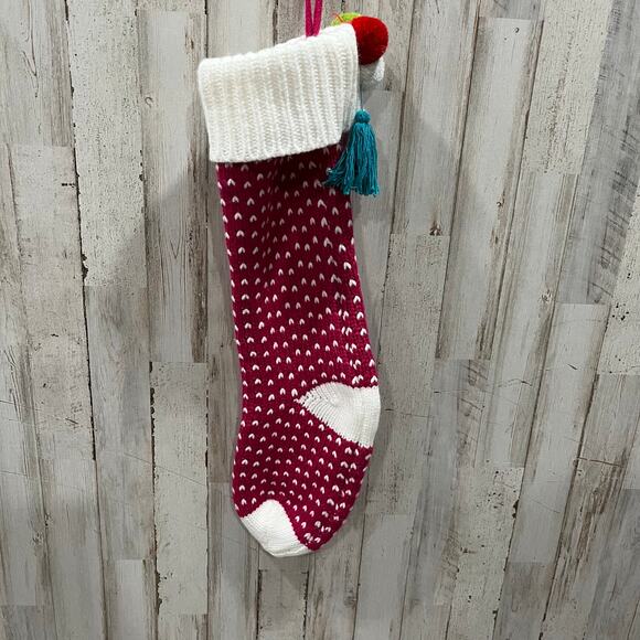 Hobby Lobby Pink Knit Stocking Christmas Girls Holiday Sock - Picture 1 of 5